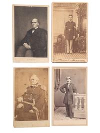 [CIVIL WAR]. A group of CDVs and photographs of generals, non-commissioned officers, including a Petersburg bridge by Rees.