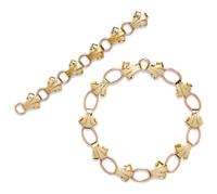 A Retro Two Tone 14 Karat Gold Demi Parure, 72.90 dwts.