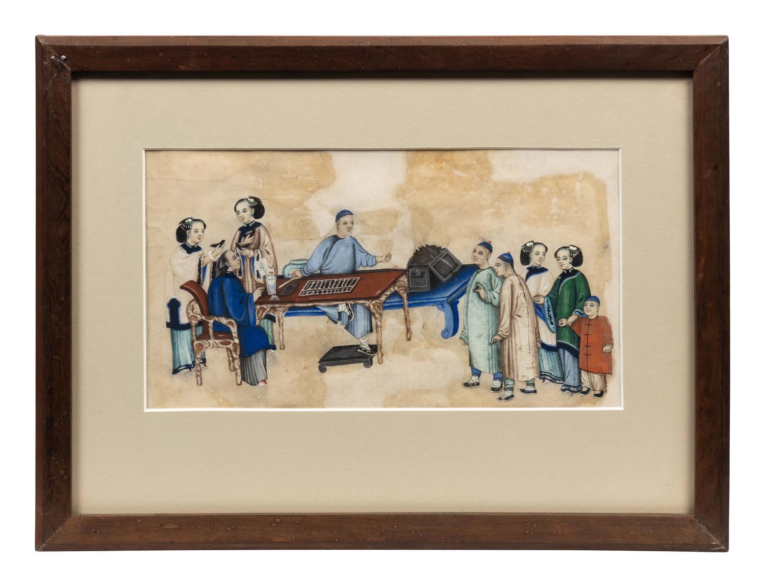 A Group of Twelve Chinese Export Pith Paintings