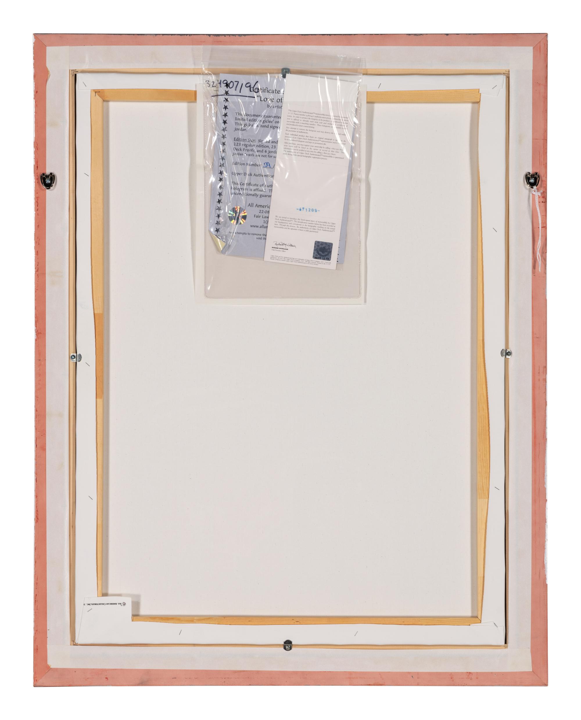 A Michael Jordan Signed Autograph William Lopa "Love of the Game" Giclee Artwork (Upper Deck Authenticated)
