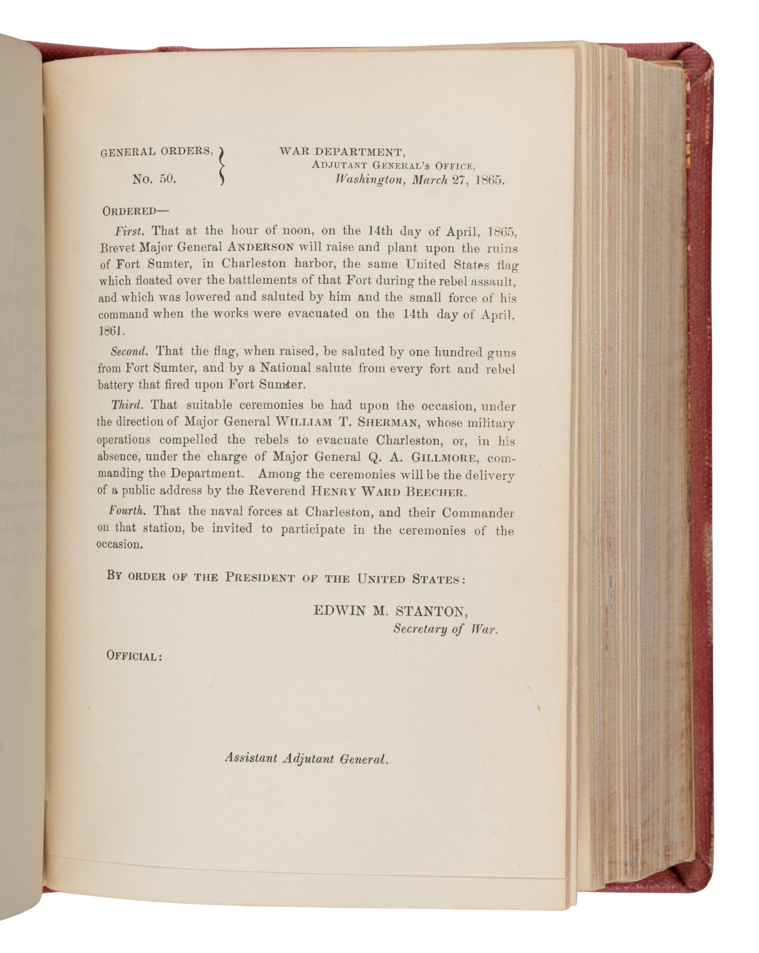 [Lincoln, Abraham (1809-1865), et al.]. A nearly complete run of over 1,000 General Orders from the War Department Adjutant General's Office during the Civil War years. Washington, D.C., [Government Printing Office], 1861-1865.