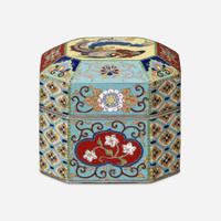 A fine Japanese cloisonné miniature silver box, attributed to Namikawa Yasuyuki Meiji period
