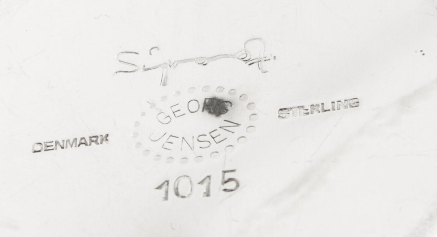 A Danish Silver Covered Sugar and Creamer, Sigvard Bernadotte for Georg Jensen Silversmithy, Copenhagen, design 1015.