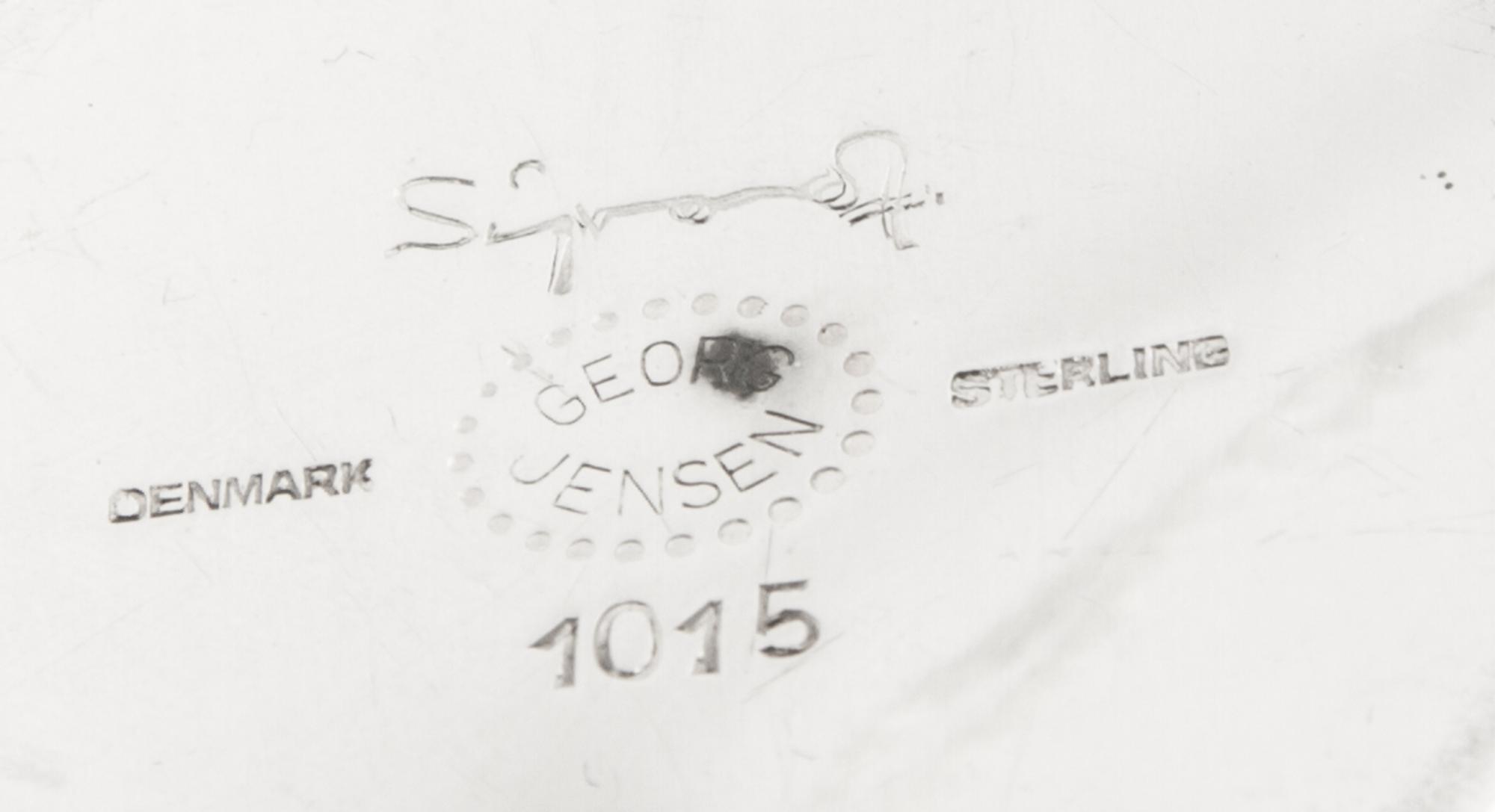 A Danish Silver Covered Sugar and Creamer, Sigvard Bernadotte for Georg Jensen Silversmithy, Copenhagen, design 1015.
