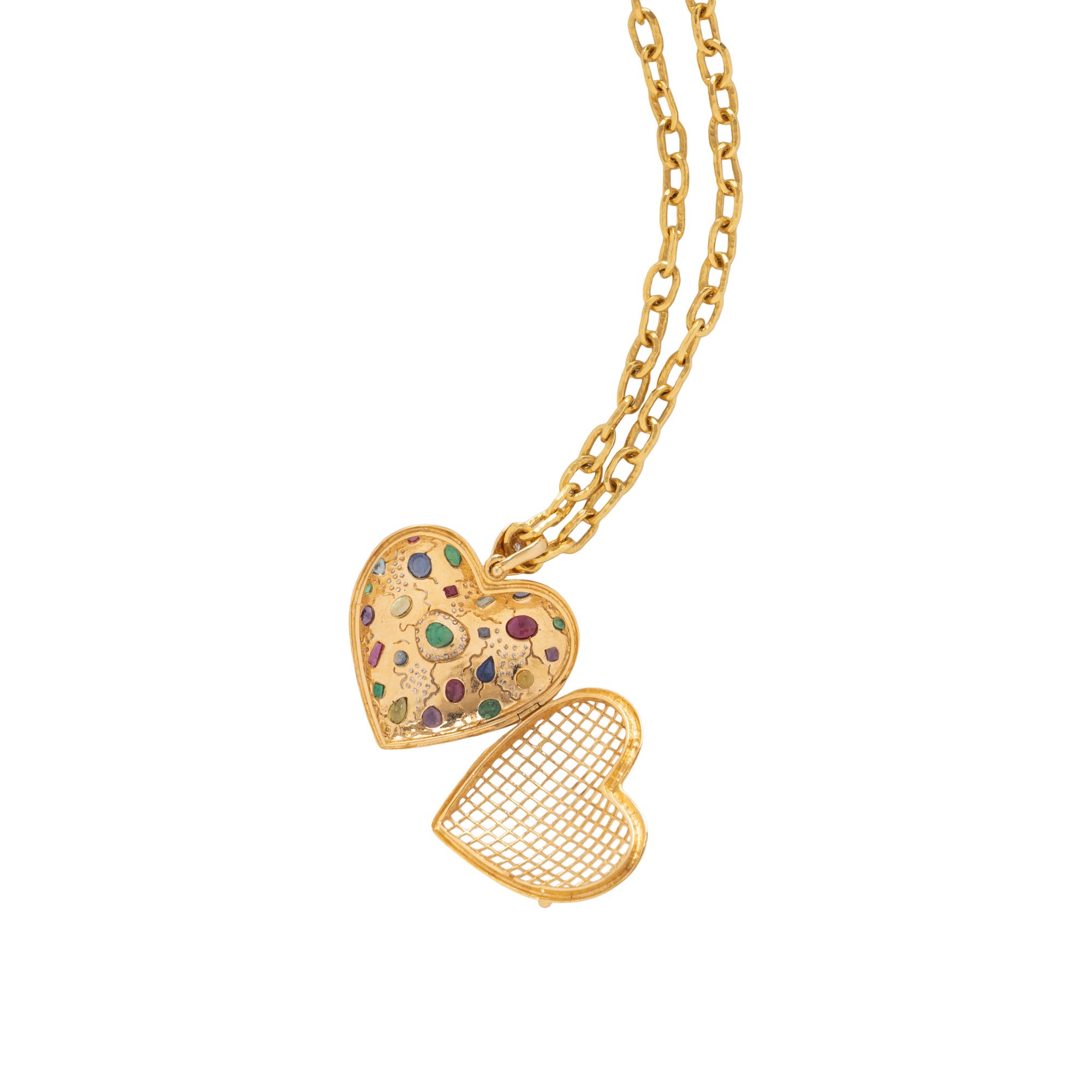 HIGH KARAT GOLD AND MULTIGEM NECKLACE