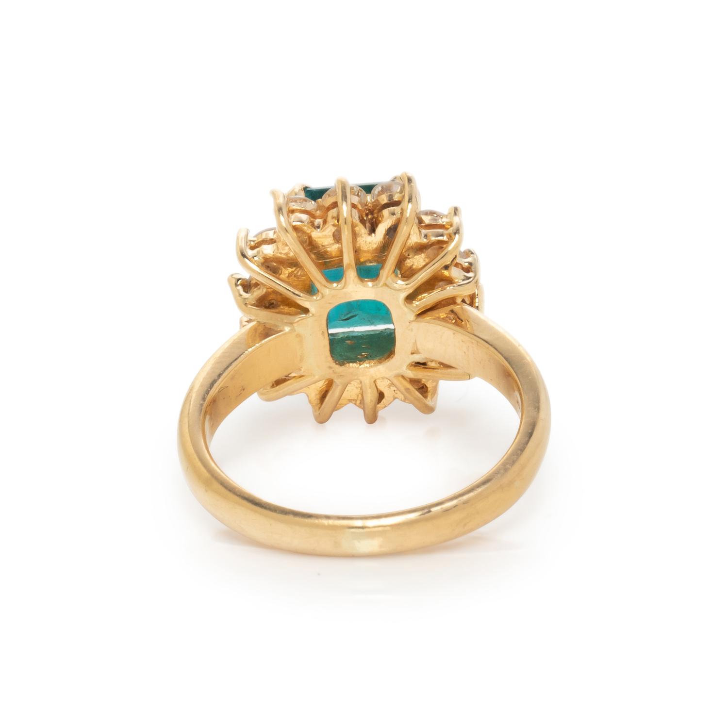 EMERALD AND DIAMOND RING