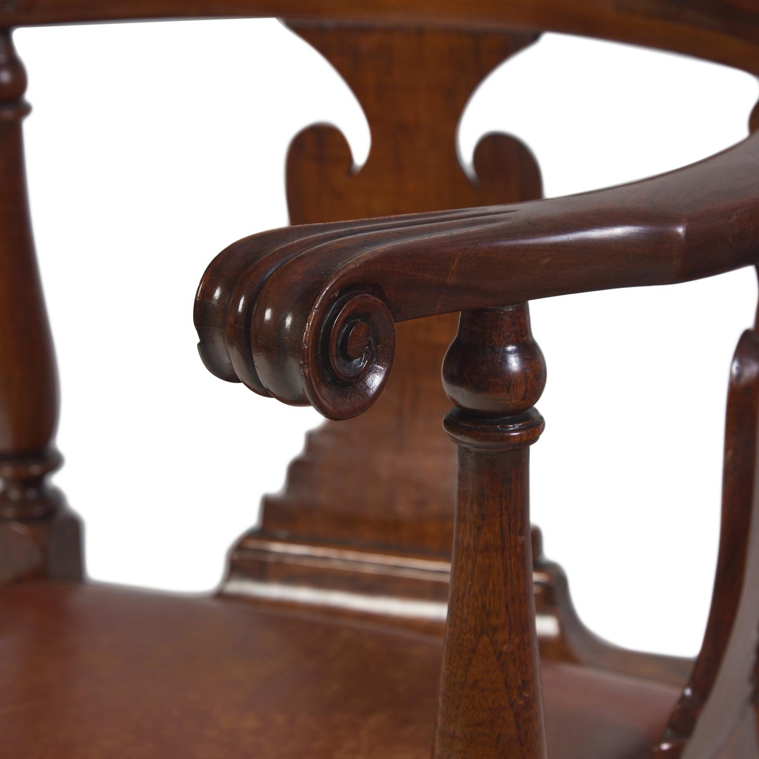 A Queen Anne Walnut Corner Chair