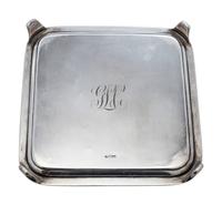 Four American Silver Serving Bowls and a Tray