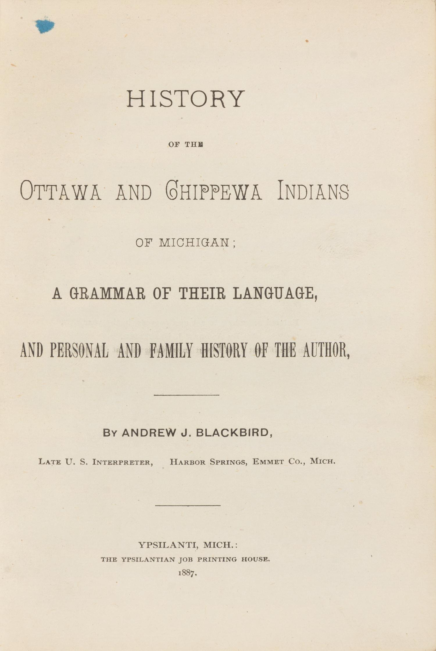 BLACKBIRD, Andrew Jackson (ca 1810-1900)