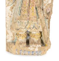 An Indian Polychromed Stone Figural Stele