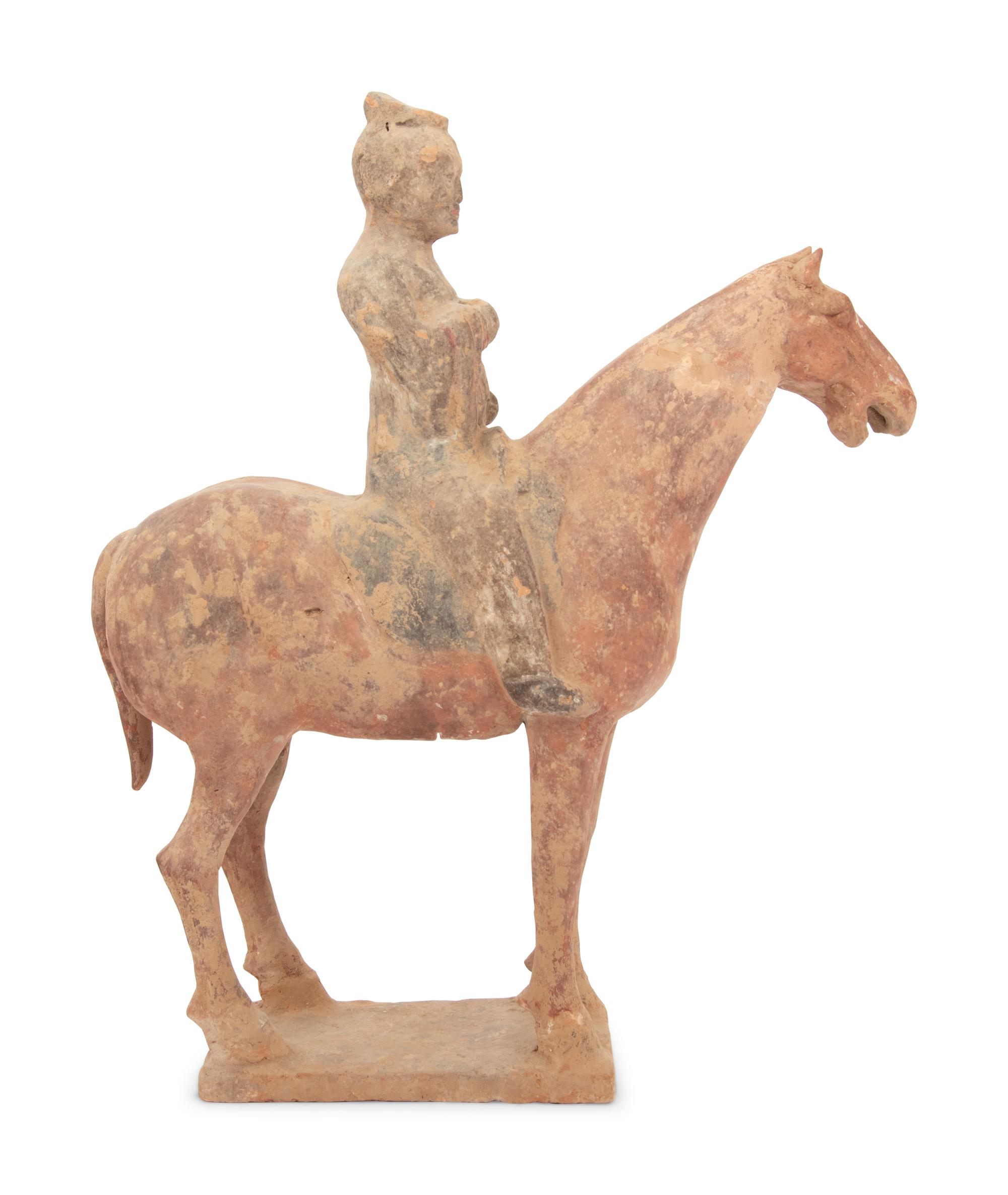 A Chinese Pottery Equestrian Figure
