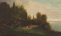 American School, 19th Century — The Lawn Tennis Match