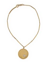 YELLOW GOLD FOB CHAIN AND CHARM