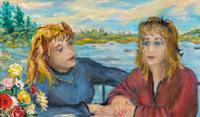 Sisters, Central Park, Teatime on the Terrace