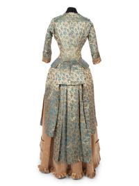Silk Two-Piece Bustle Dress, 1880s