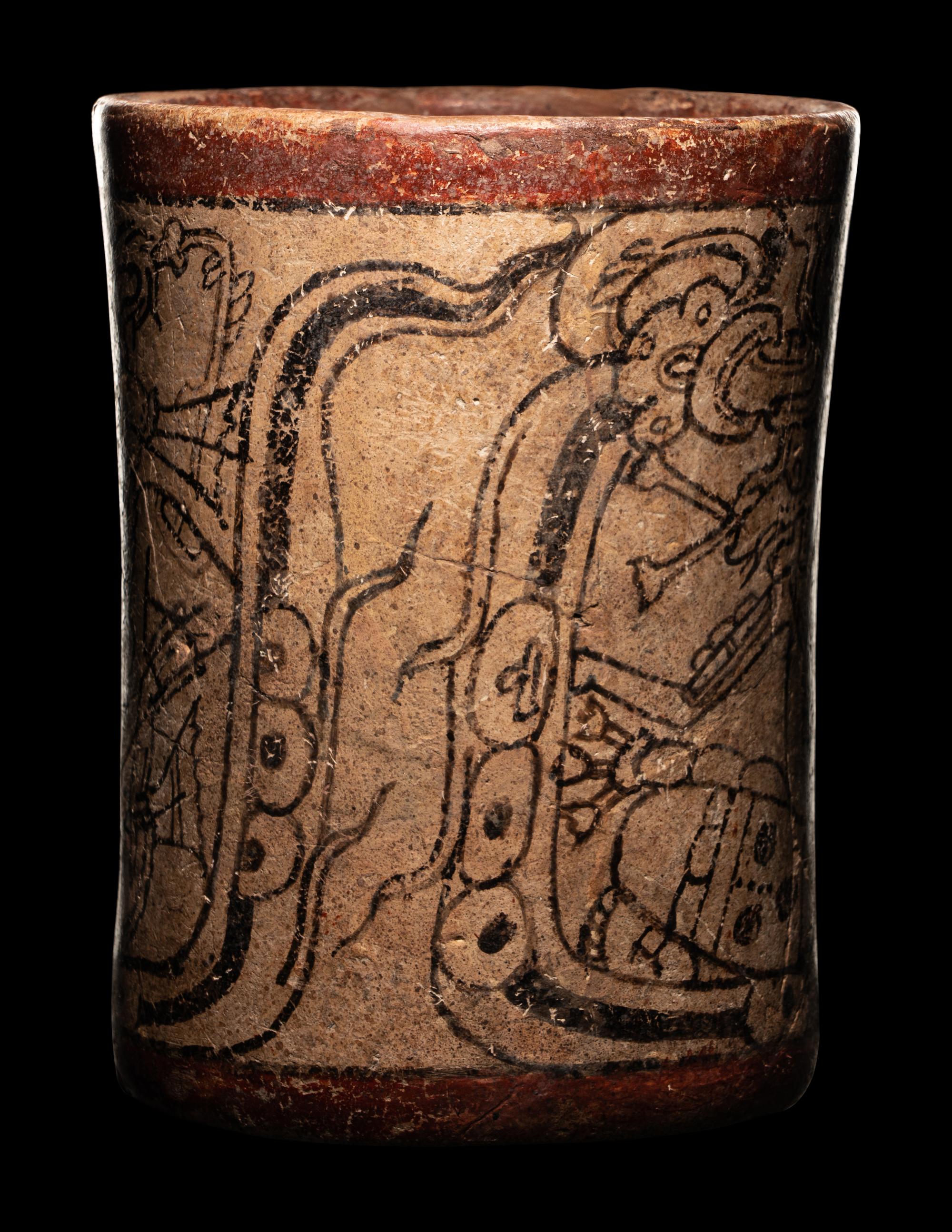 A Maya Codex Style Cylinder Vessel