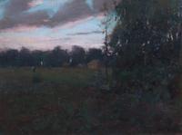 Gustav Wolff, (German/American, 1863-1935), Figures in Landscape at Sunset