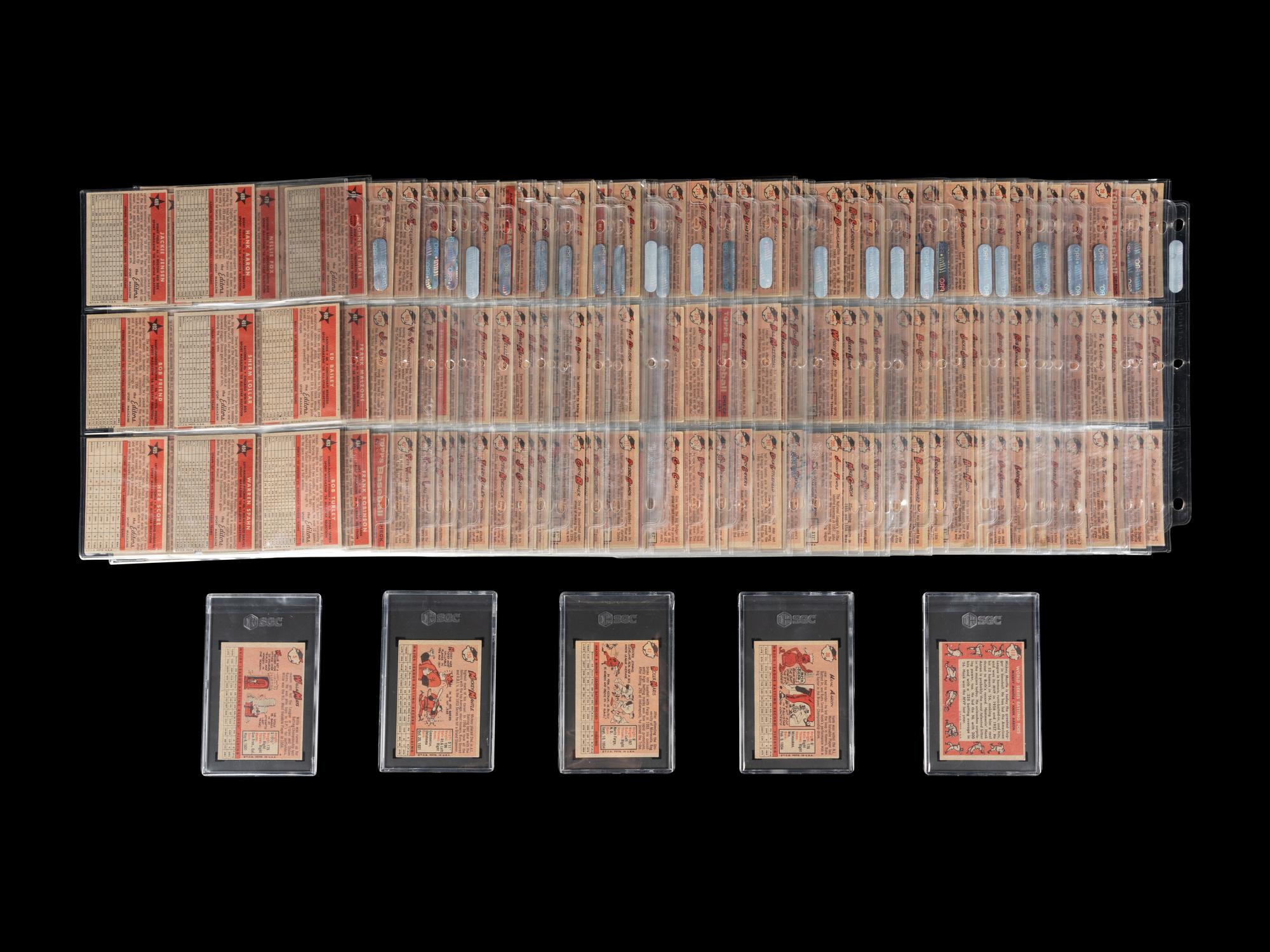A Complete Set of 1958 Topps Baseball Cards Including SGC Graded Key Cards (494/494),