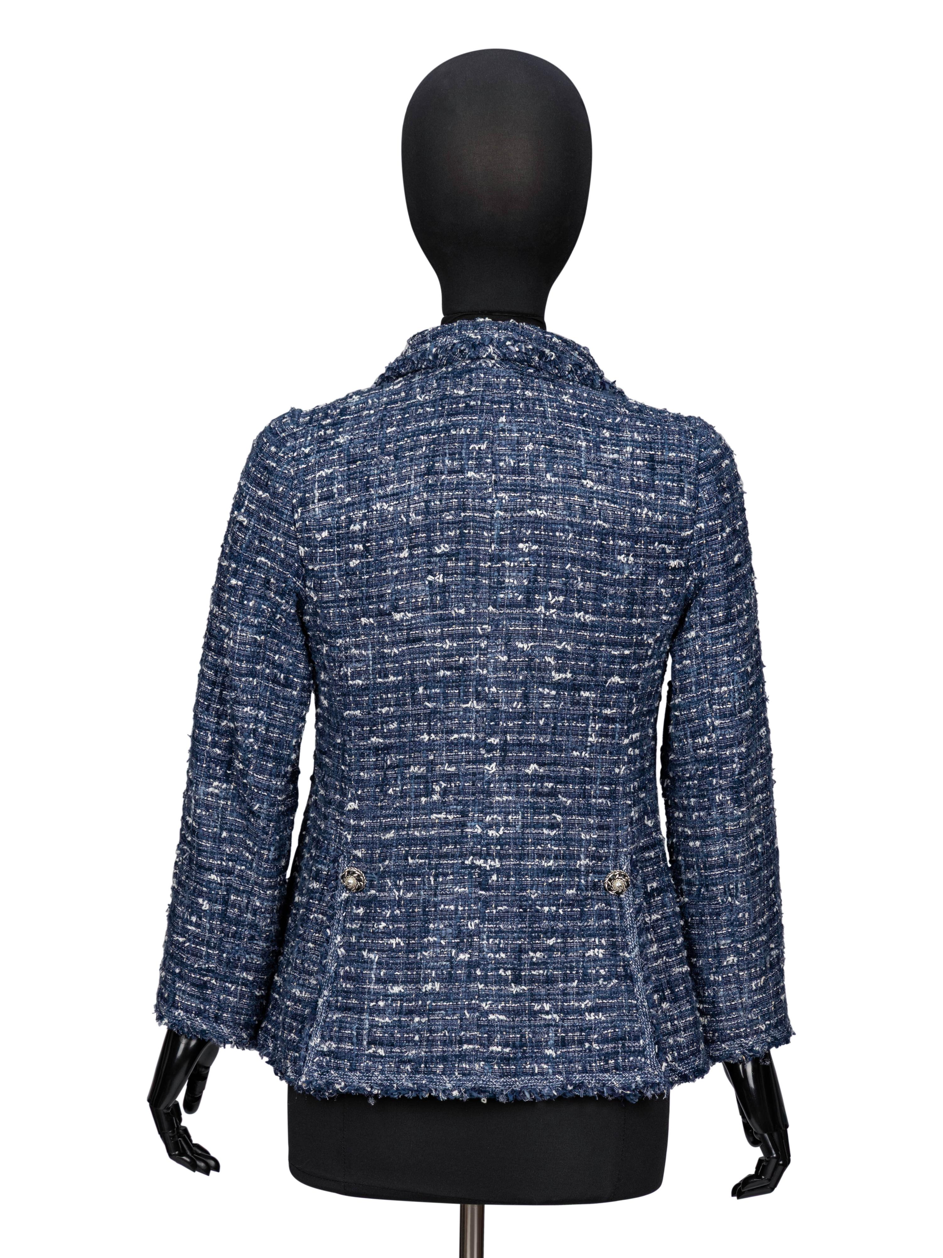 Chanel, Heathered Blue Fantasy Tweed Jacket