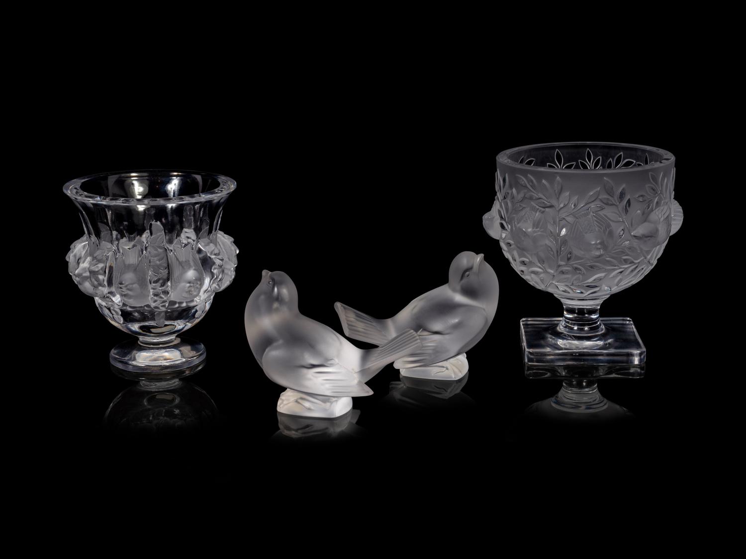 Four Lalique Table Articles