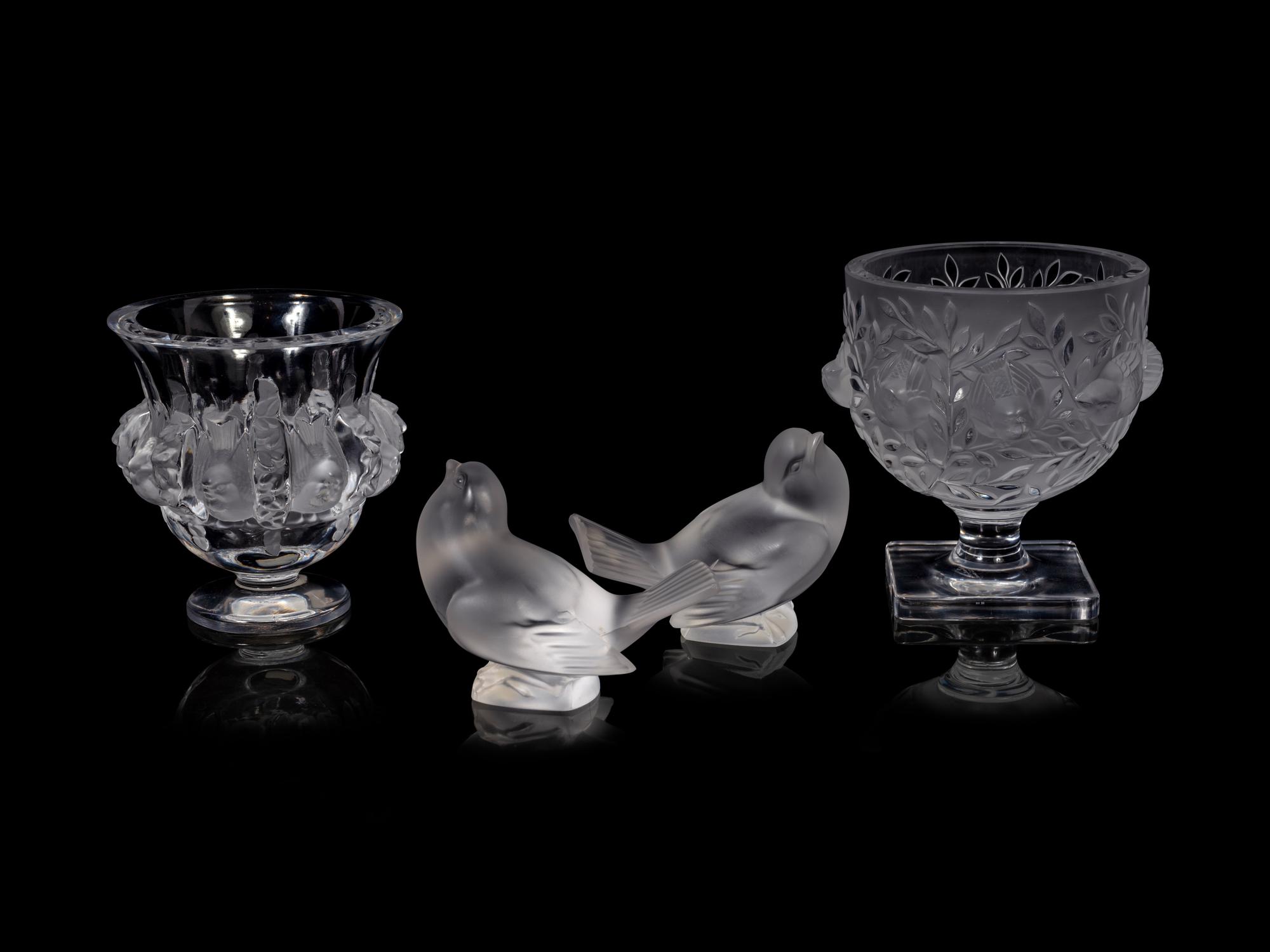 Four Lalique Table Articles