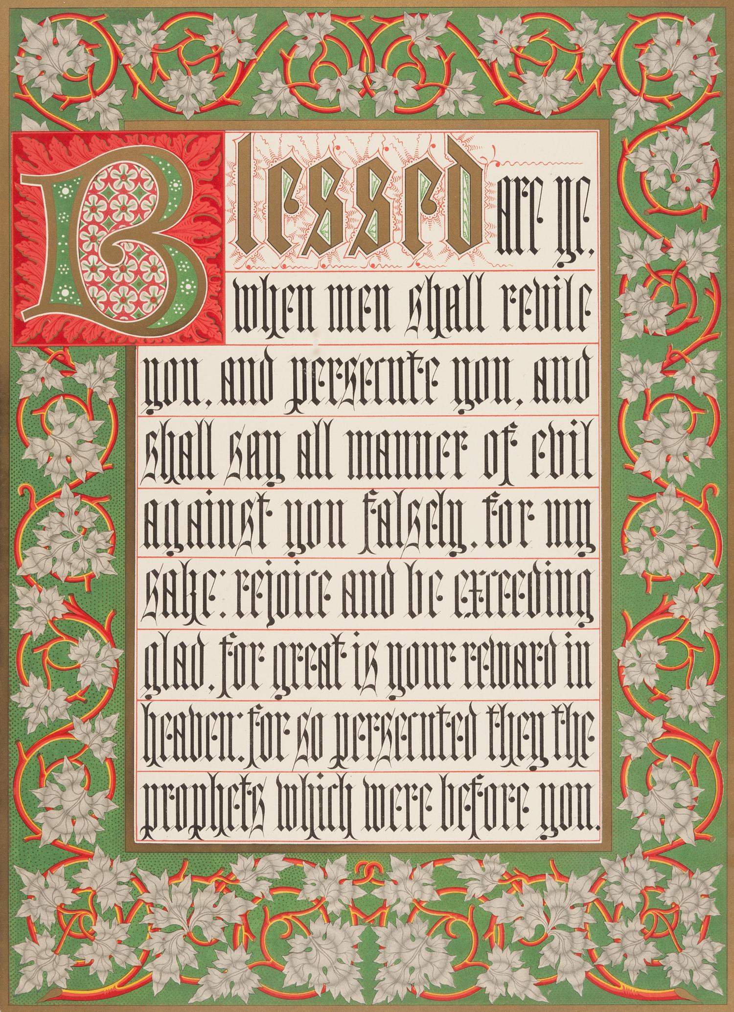 [BIBLES - 19th CENTURY]. A group of 5 Bibles, comprising: