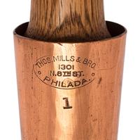 An American Copper Pot with Wood Handle