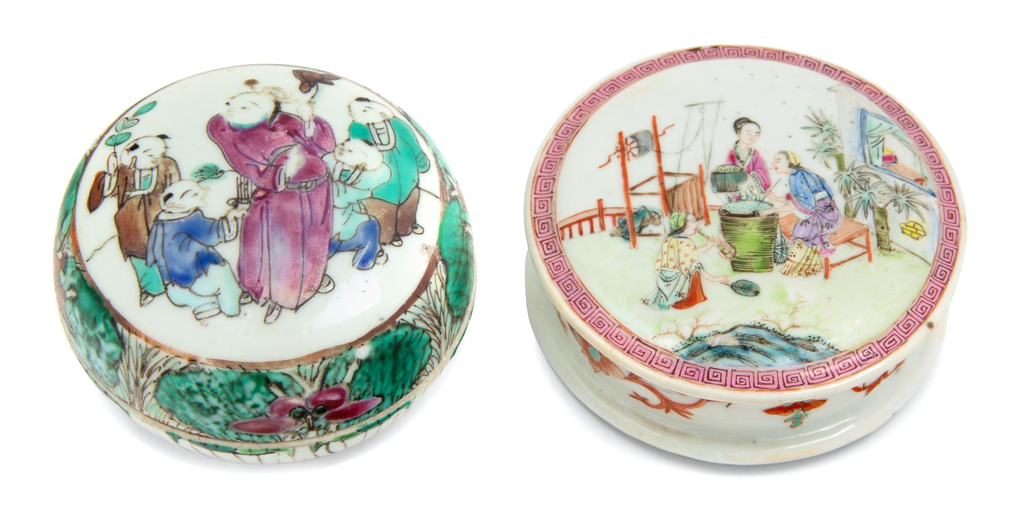 Two Chinese Famille Rose Porcelain Articles