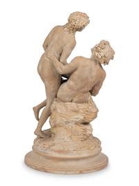 A Continental Terracotta Figural Group