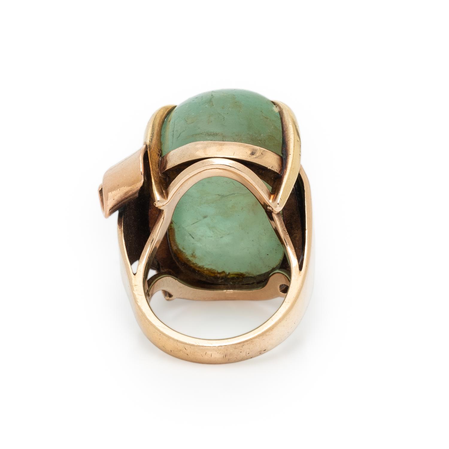 BERYL AND ROSE GOLD RING