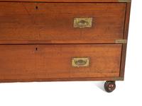 A Pair of English Brass Mounted Mahogany Campaign Chests