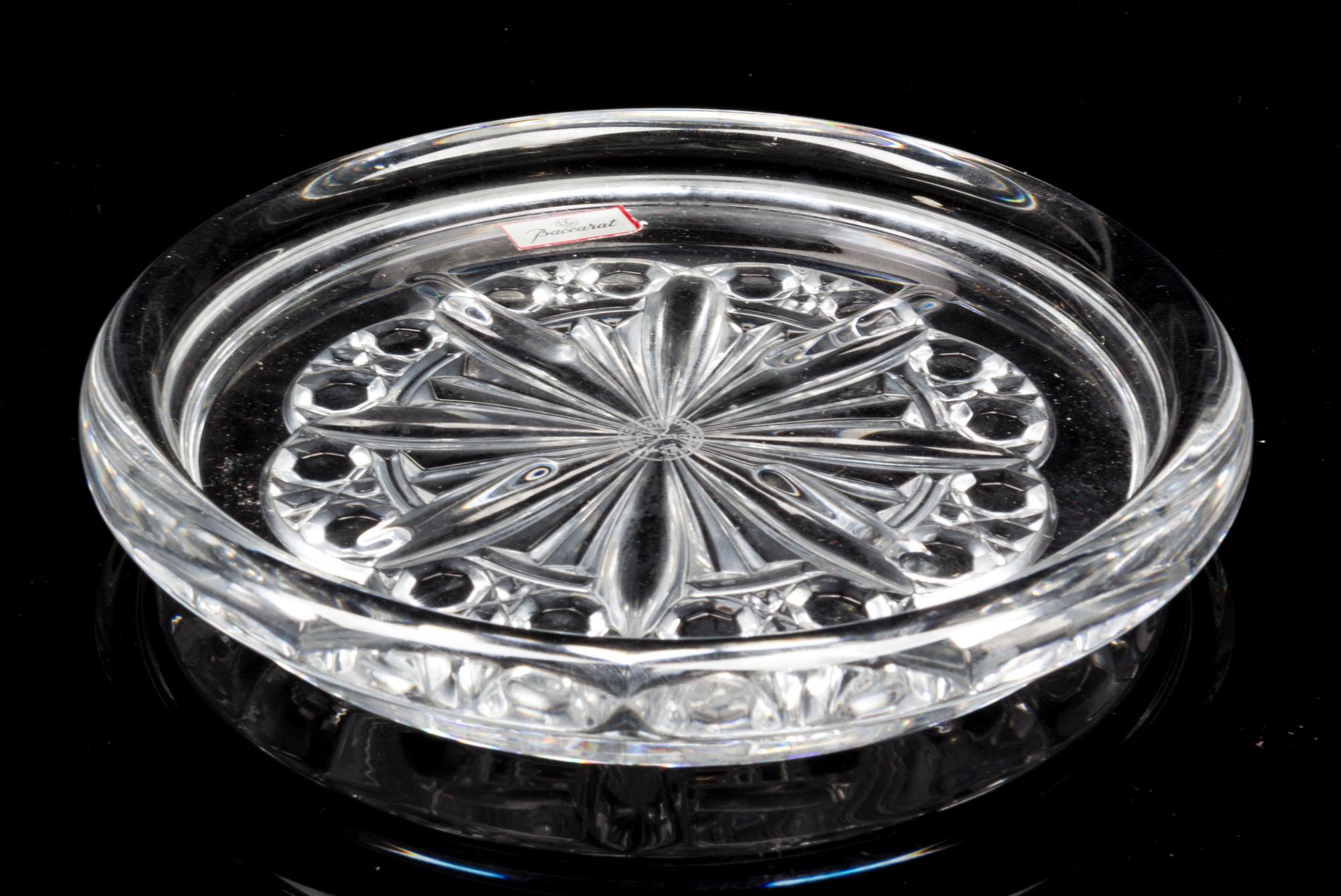 A Collection of Glass Table Articles Diameter of first 5 3/4 inches. — 20TH CENTURY