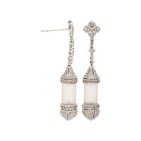 ROCK CRYSTAL AND DIAMOND EARRINGS