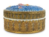 A Meissen Porcelain and Gilt Metal "Forget Me Not" Box — 19TH/20TH CENTURY