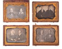 [EARLY PHOTOGRAPHY]. 16 quarter plate land-scape oriented daguerreotype portraits of couples.