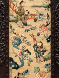 Eight Chinese Embroidered Silk Panels