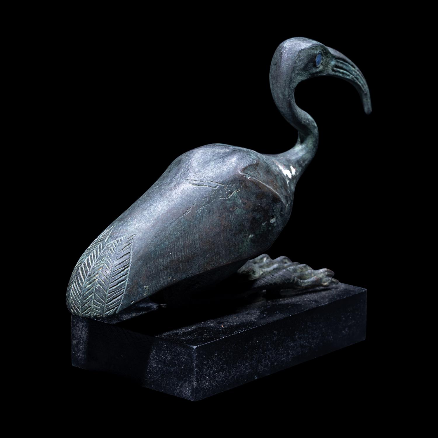 An Egyptian Bronze Ibis