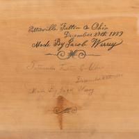A Walnut and Curly Maple Desk and Bookcase by Jacob Werrey (1838-1893)
