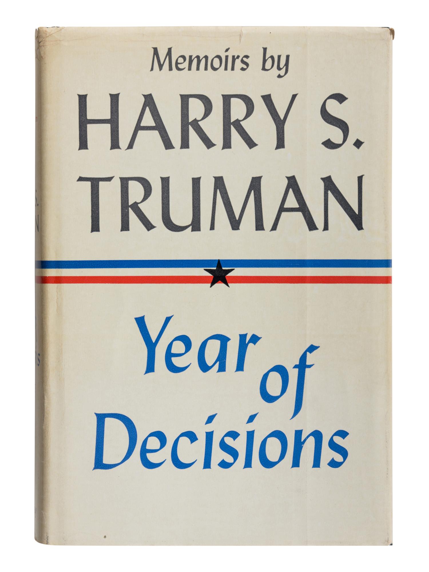TRUMAN, Harry S. (1884-1972). Memoirs: Year of Decisions. Garden City: Doubleday & Company, Inc., 1955.