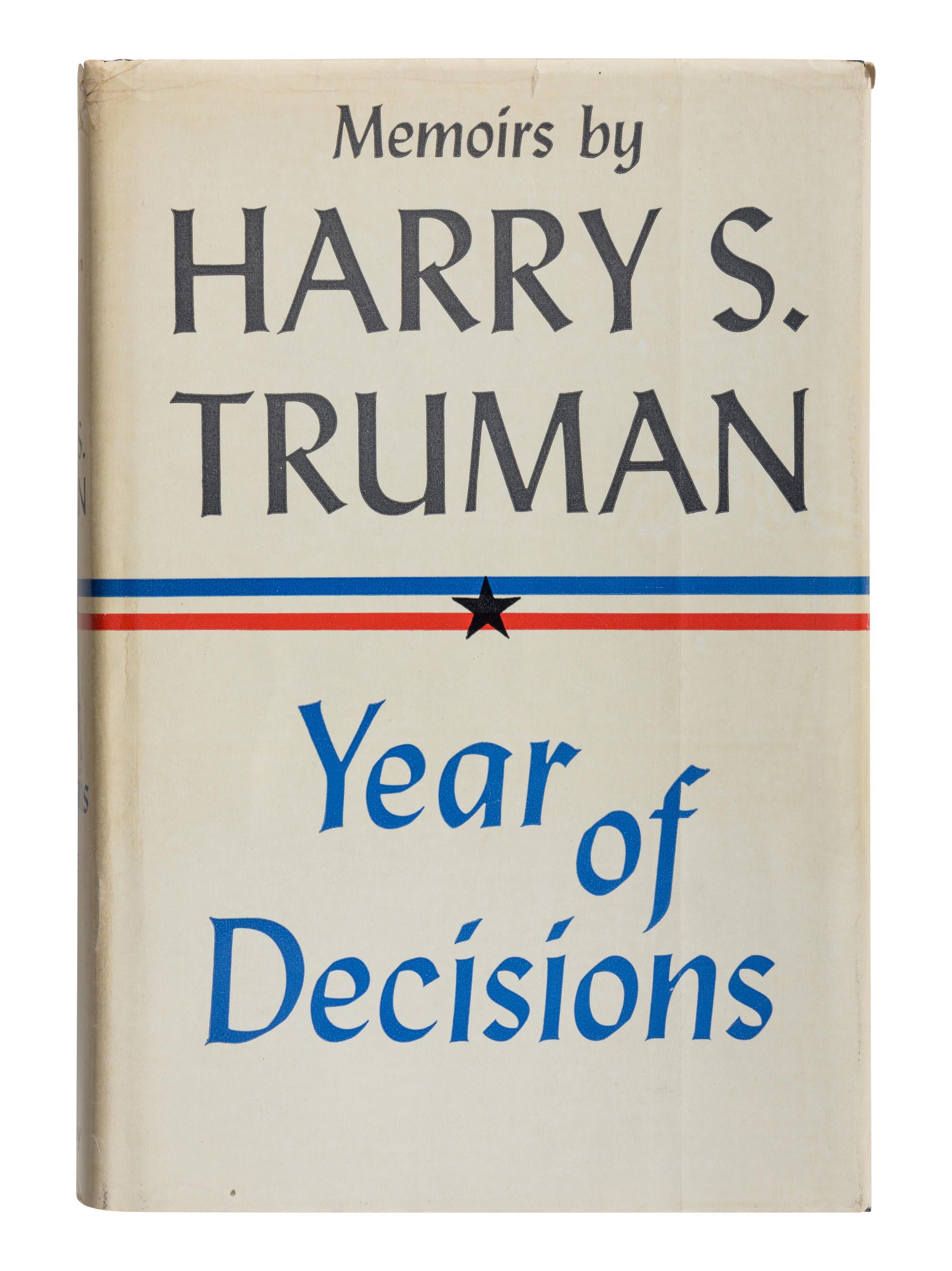 TRUMAN, Harry S. (1884-1972). Memoirs: Year of Decisions. Garden City: Doubleday & Company, Inc., 1955.
