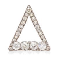 An Art Deco Platinum and Diamond Brooch, 7.50 dwts.