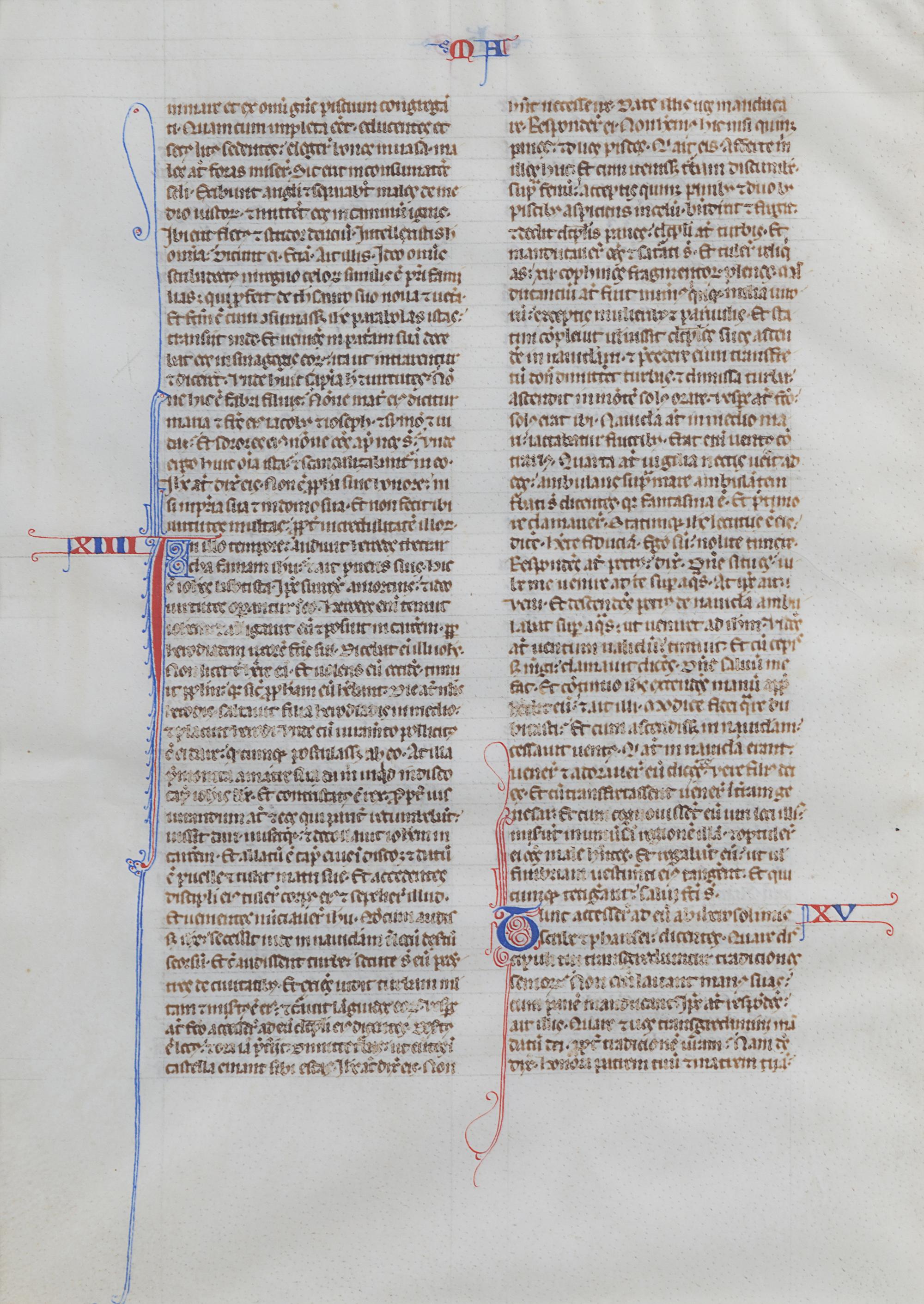 [BIBLES - MANUSCRIPT LEAVES]. BIBLE, in Latin. 3 leaves. [France (Paris?), 13th century].