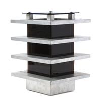 A Modernist Aluminum and Lucite Table Lamp Height overall 13 1/2 inches. — CIRCA 1970