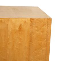 A Pair of Contemporary Maple Veneered Pedestal Tables