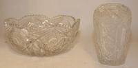 A Cut Glass Center Bowl Diameter 10 inches. — 20TH CENTURY