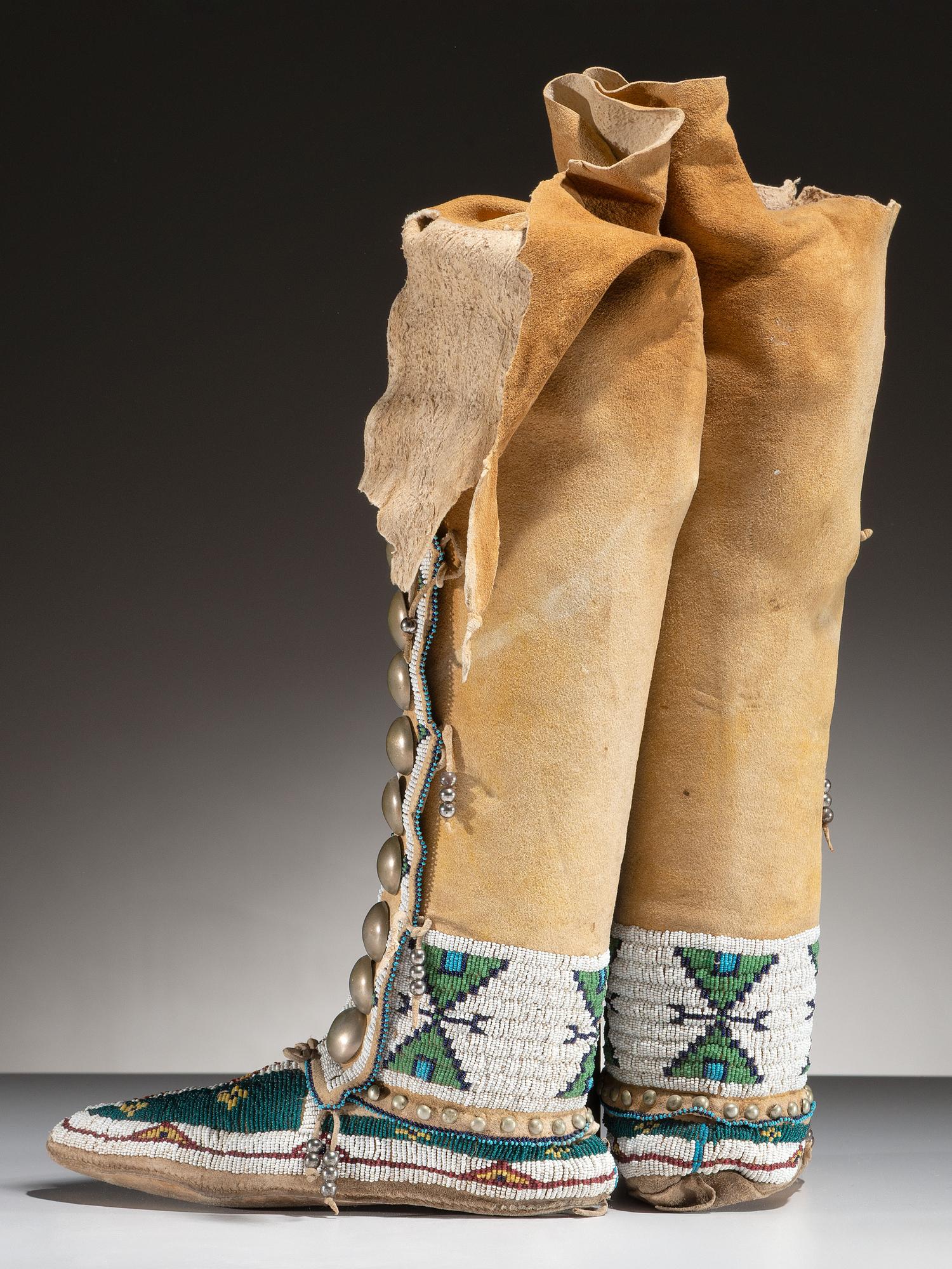 Central Plains Beaded Leggings and Moccasins