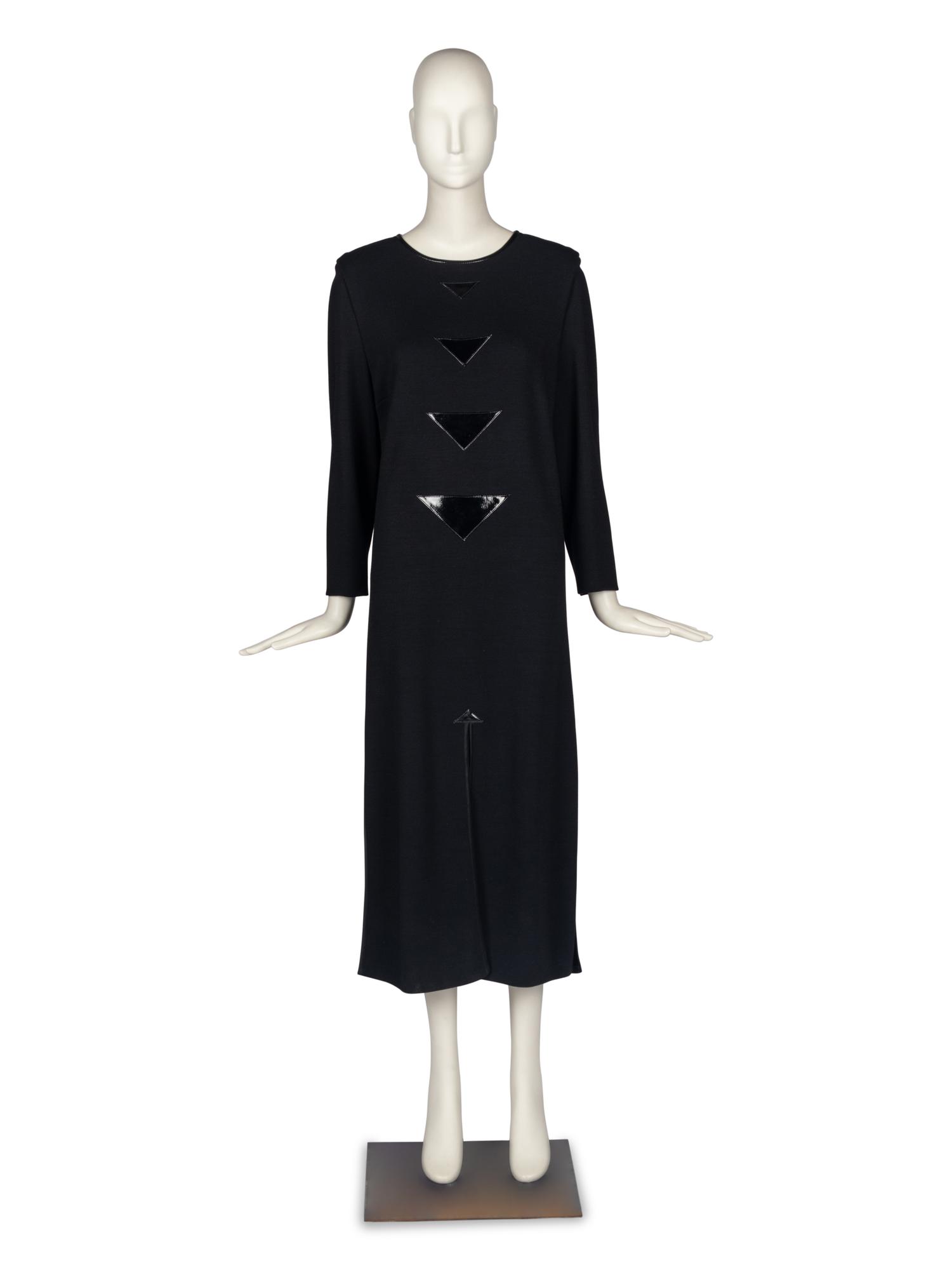 Pierre Cardin Haute Couture Dress with Vinyl Accents