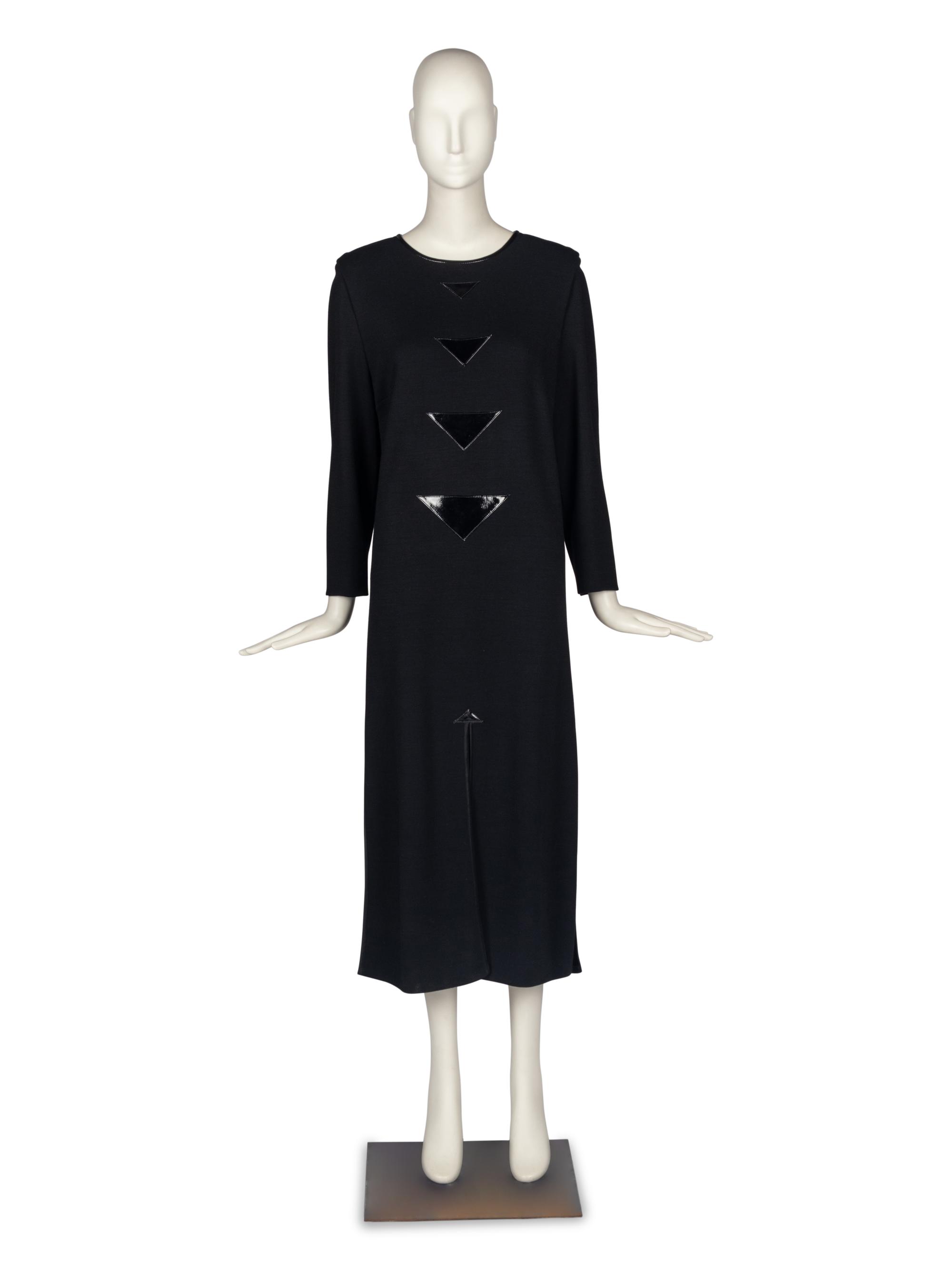 Pierre Cardin Haute Couture Dress with Vinyl Accents