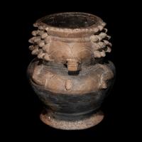 A Tairona Blackware Anthropomorphic Effigy Vessel