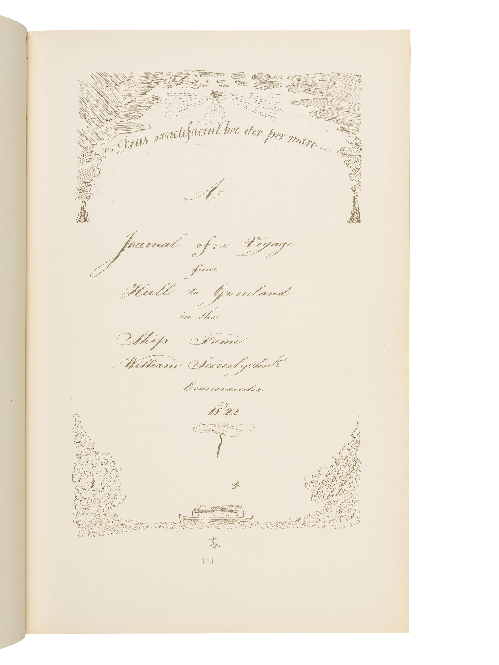 [SCORESBY, William]. Seven log-books concerning the Arctic voyages of Captain William Scoresby, senior, of Whitby, England . New York: The Explorer's Club, 1916-1917.